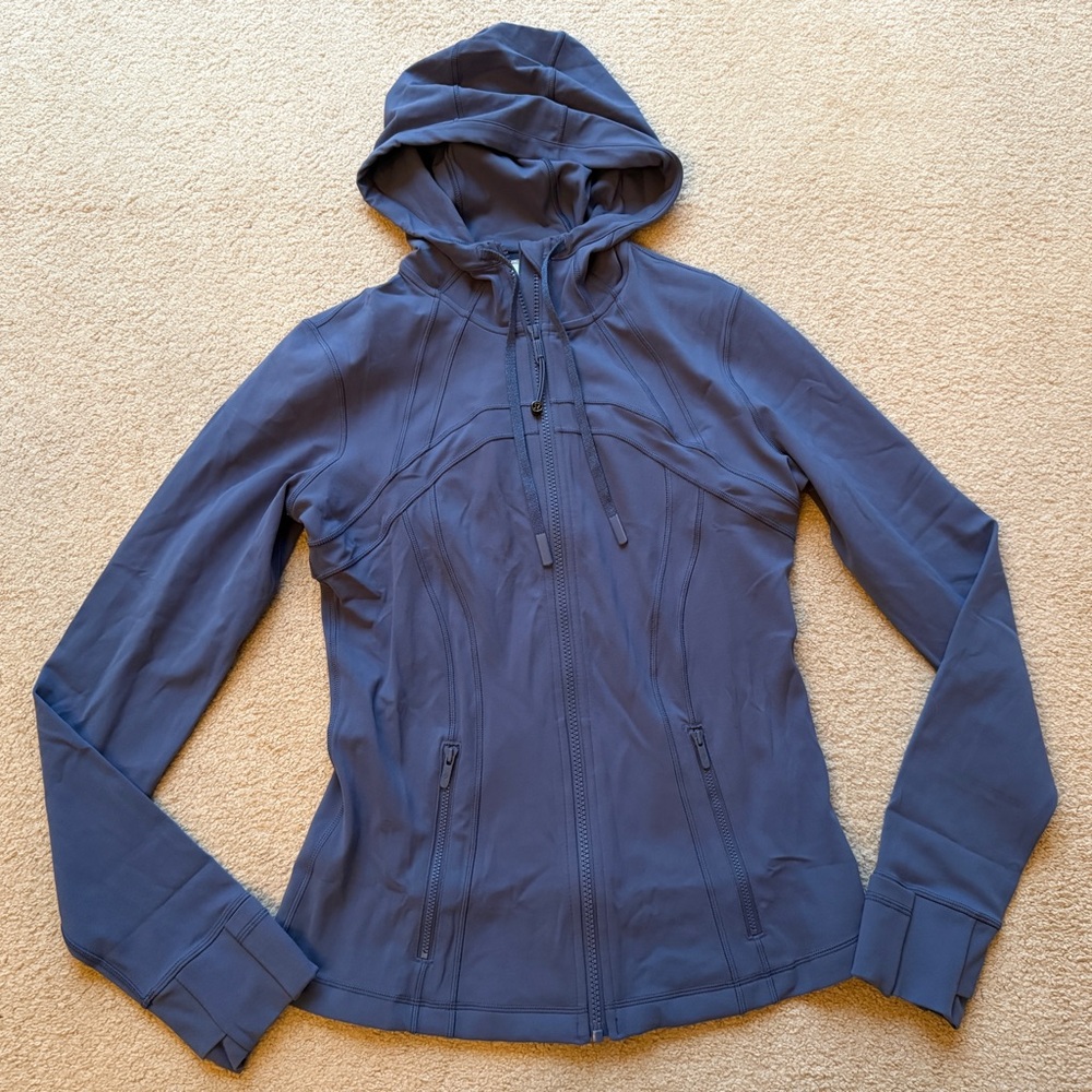 Lululemon Hooded Define Jacket Nulu Blue Size 10 Hoodie Full Zip Up Women’s New